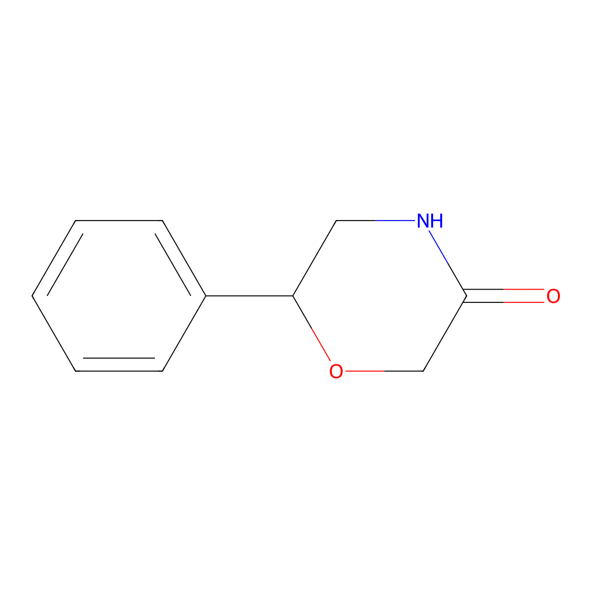 6-Phenylmorpholin-3-one molecular structure, CAS 5493-95-8