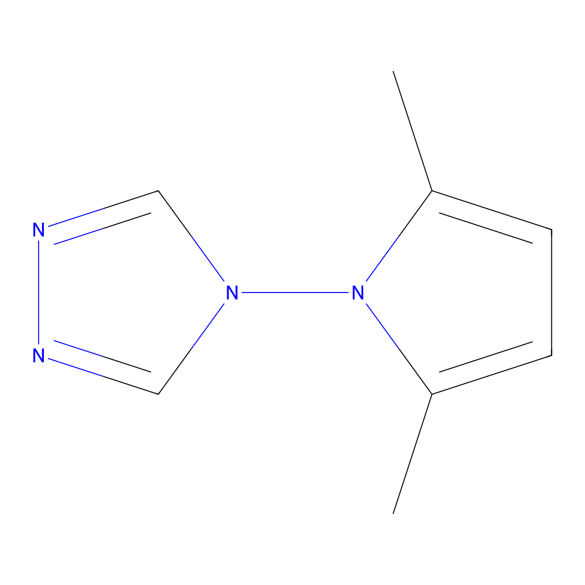 4-(2,5-dimethyl-1H-pyrrol-1-yl)-4H-1,2,4-triazole molecular structure, CAS 54931-04-3