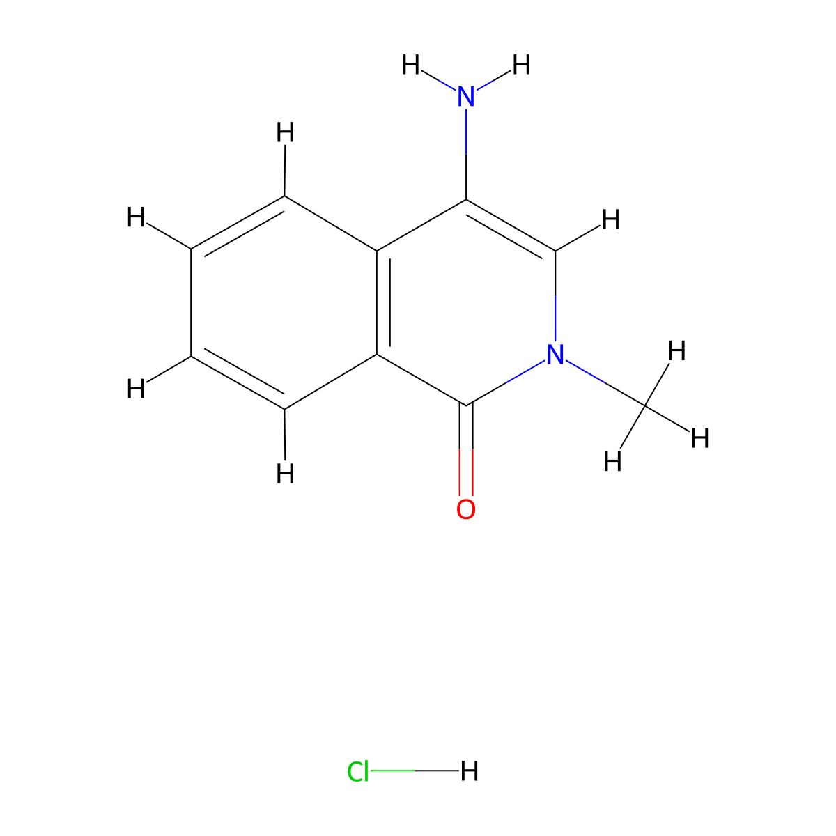 4-Amino-2-methylisoquinolin-1(2H)-one hydrochloride molecular structure, CAS 54931-54-3