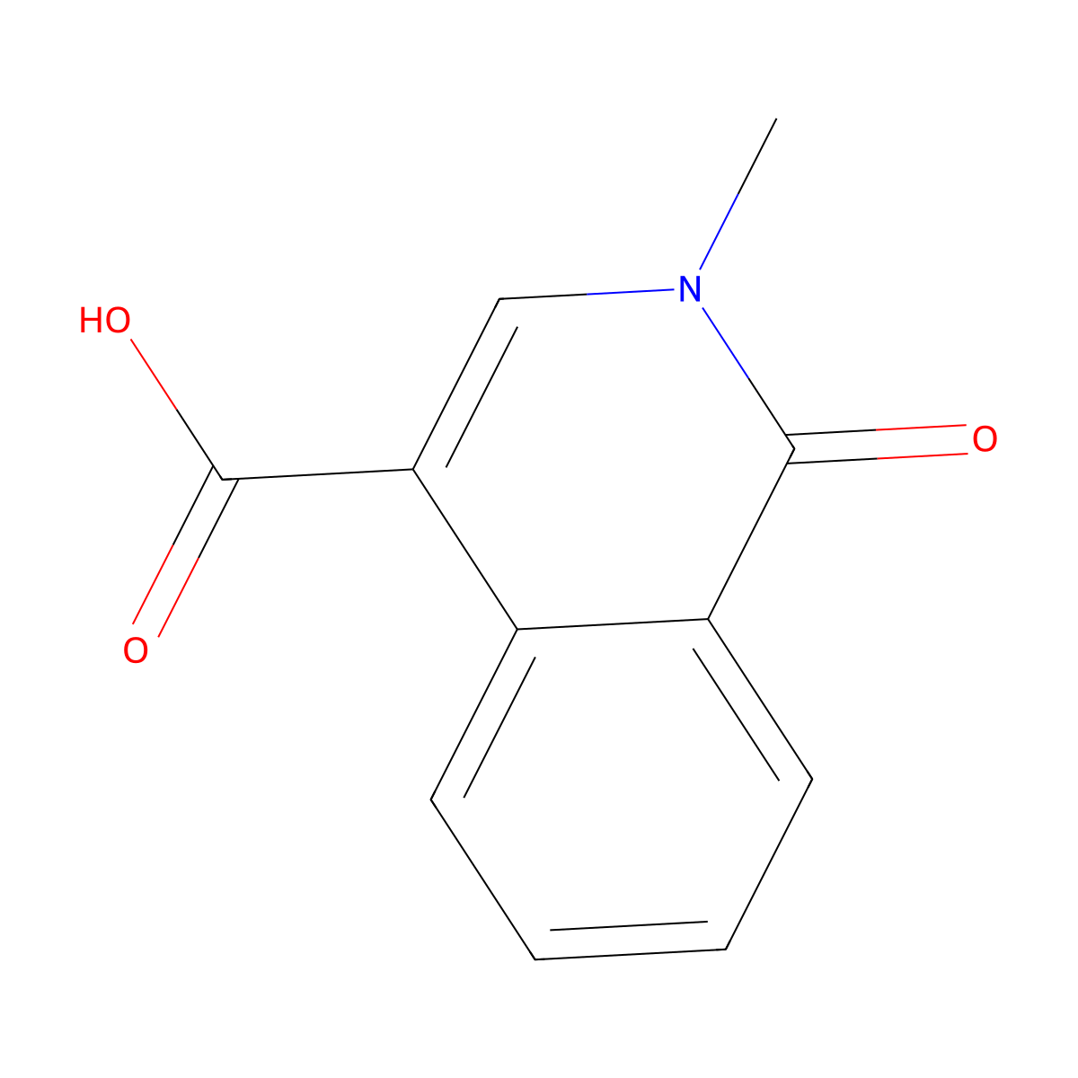 2-Methyl-1-oxo-1,2-dihydroisoquinoline-4-carboxylic acid molecular structure, CAS 54931-62-3