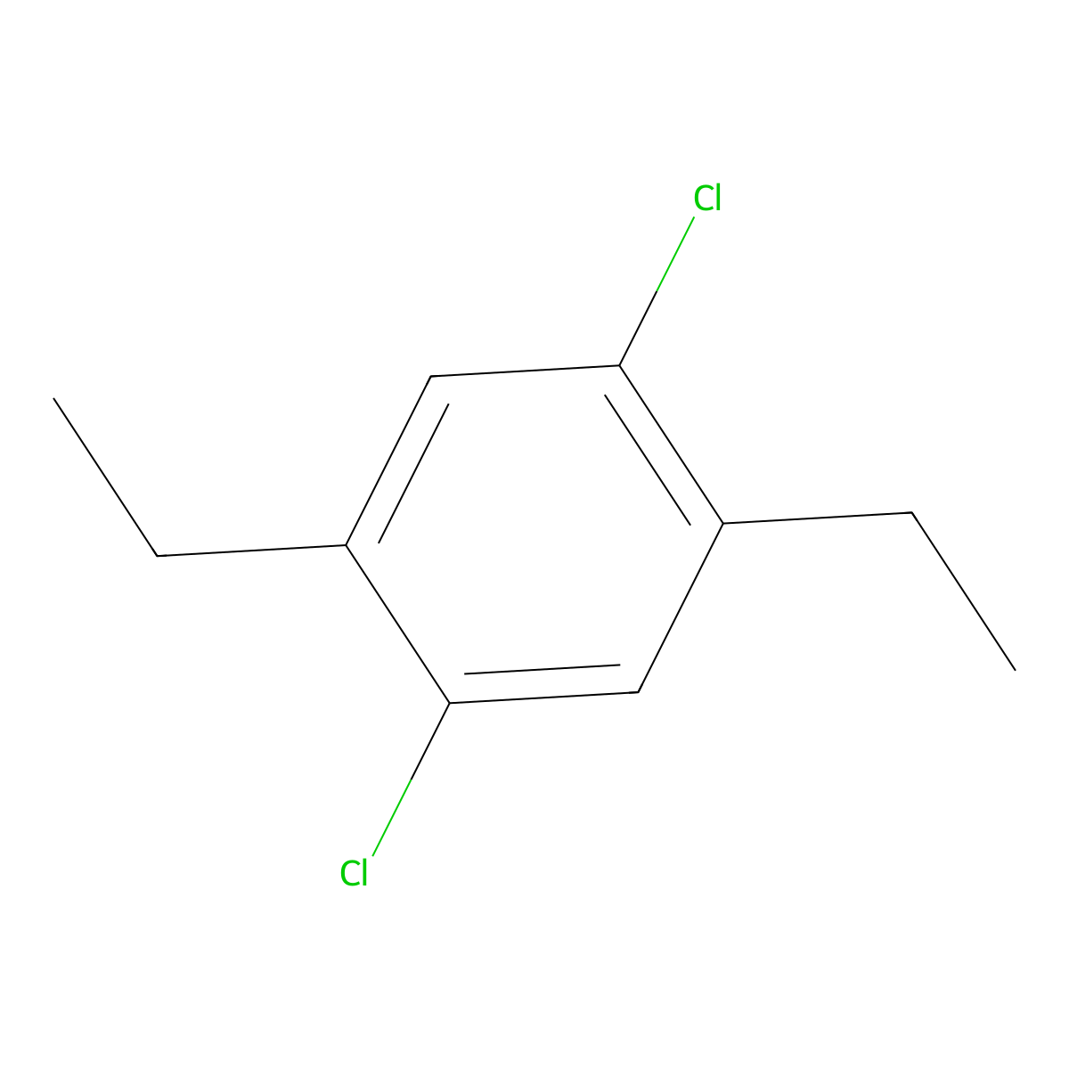 1,4-Dichloro-2,5-diethylbenzene molecular structure, CAS 54932-84-2
