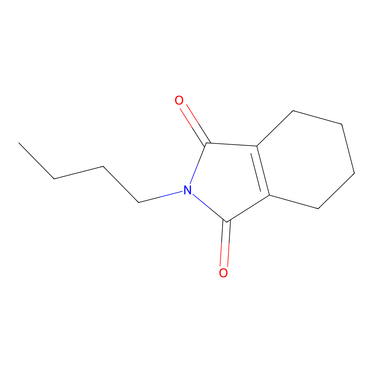 2-Butyl-4,5,6,7-tetrahydro-1H-isoindole-1,3(2H)-dione molecular structure, CAS 54934-85-9