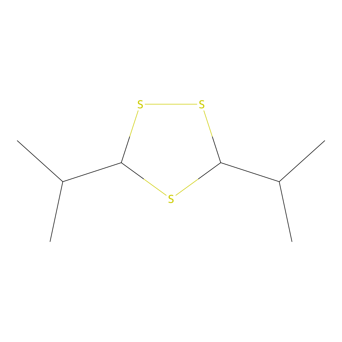 1,2,4-Trithiolane, 3,5-bis(1-methylethyl)- molecular structure, CAS 54934-99-5