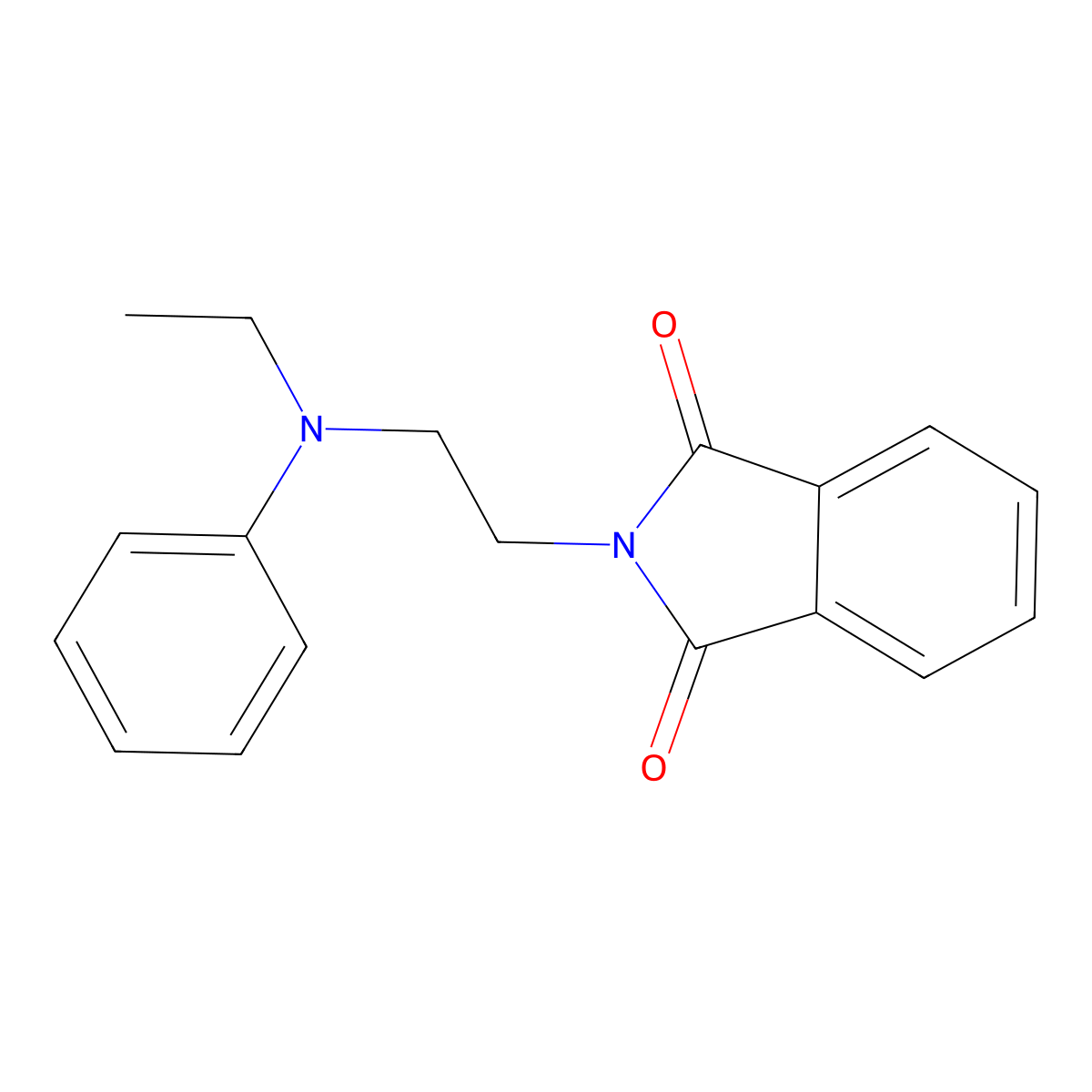 1H-Isoindole-1,3(2H)-dione, 2-(2-(ethylphenylamino)ethyl)- molecular structure, CAS 54939-53-6