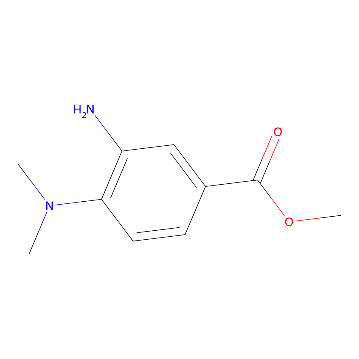 Methyl 3-amino-4-(dimethylamino)benzoate molecular structure, CAS 54941-06-9
