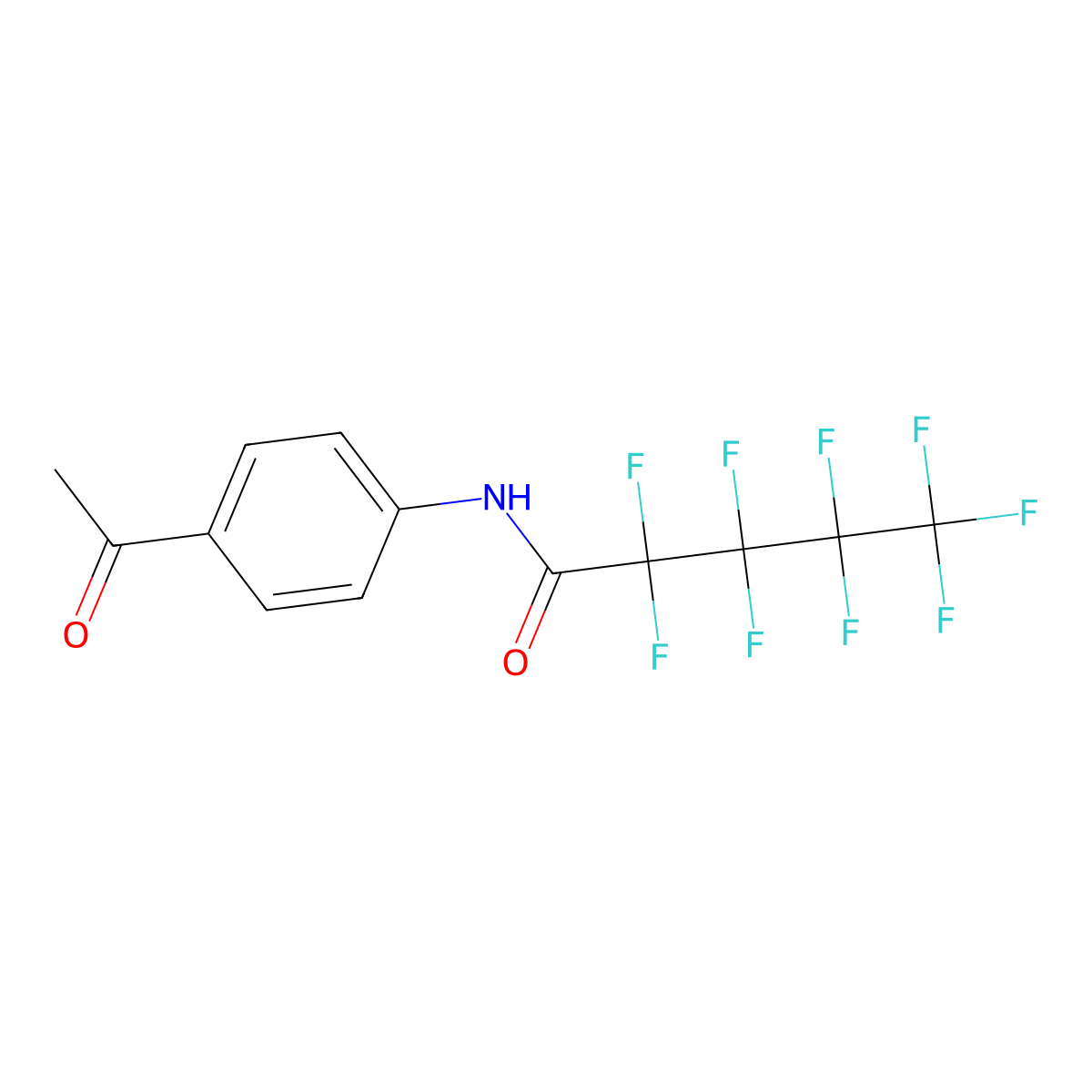 N-(4-acetylphenyl)-2,2,3,3,4,4,5,5,5-nonafluoropentanamide molecular structure, CAS 549475-59-4