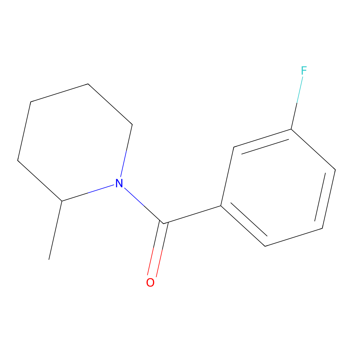 (3-Fluorophenyl)(2-methyl-1-piperidinyl)methanone molecular structure, CAS 549476-27-9