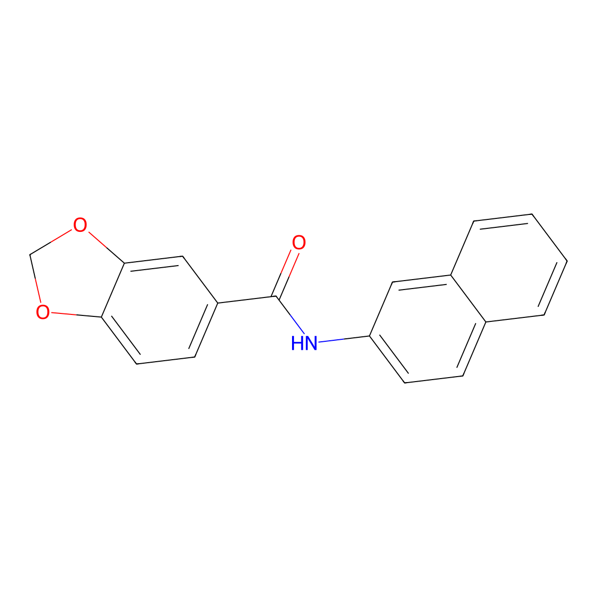 N-naphthalen-2-yl-1,3-benzodioxole-5-carboxamide molecular structure, CAS 549479-02-9