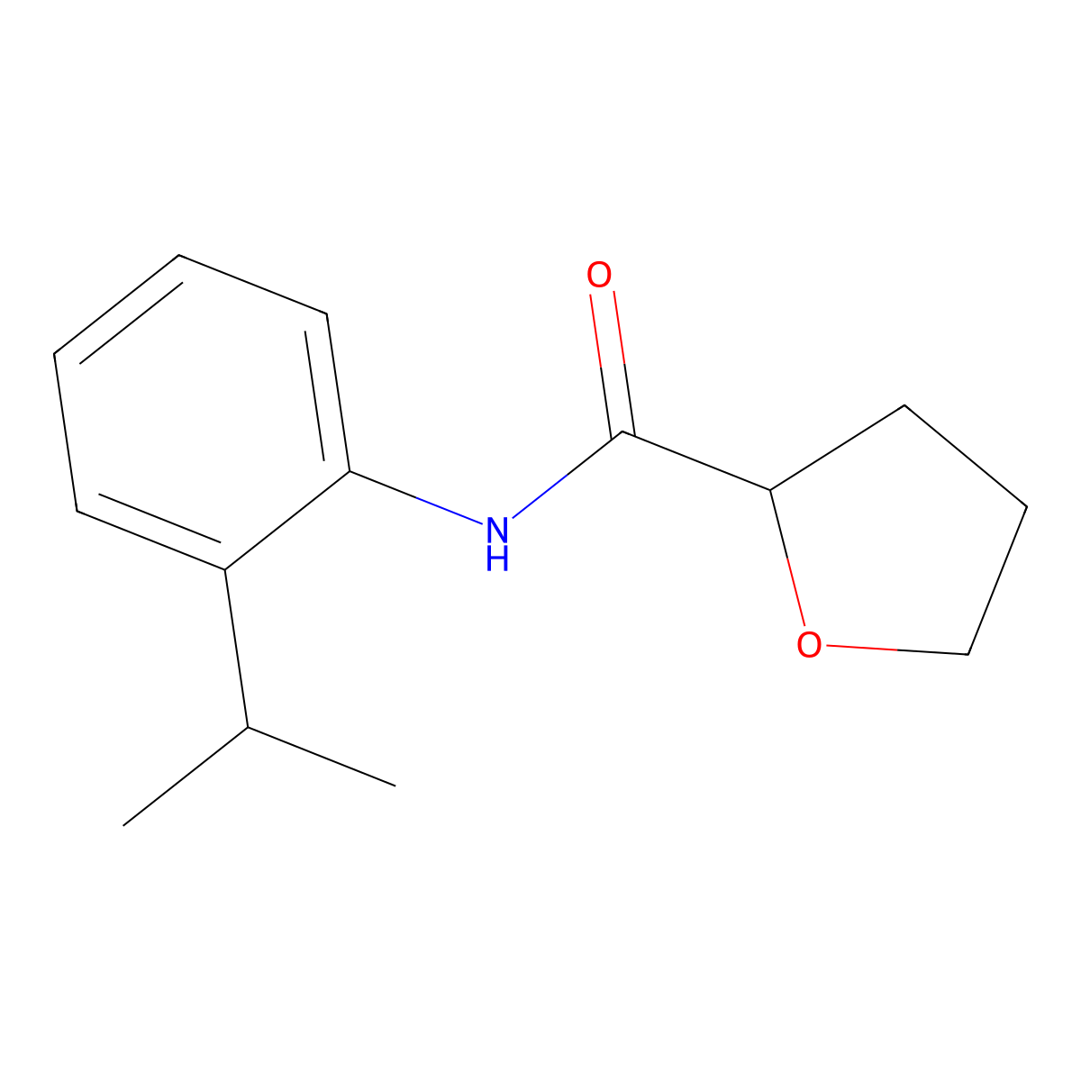 N-(2-isopropylphenyl)tetrahydro-2-furancarboxamide molecular structure, CAS 549479-66-5