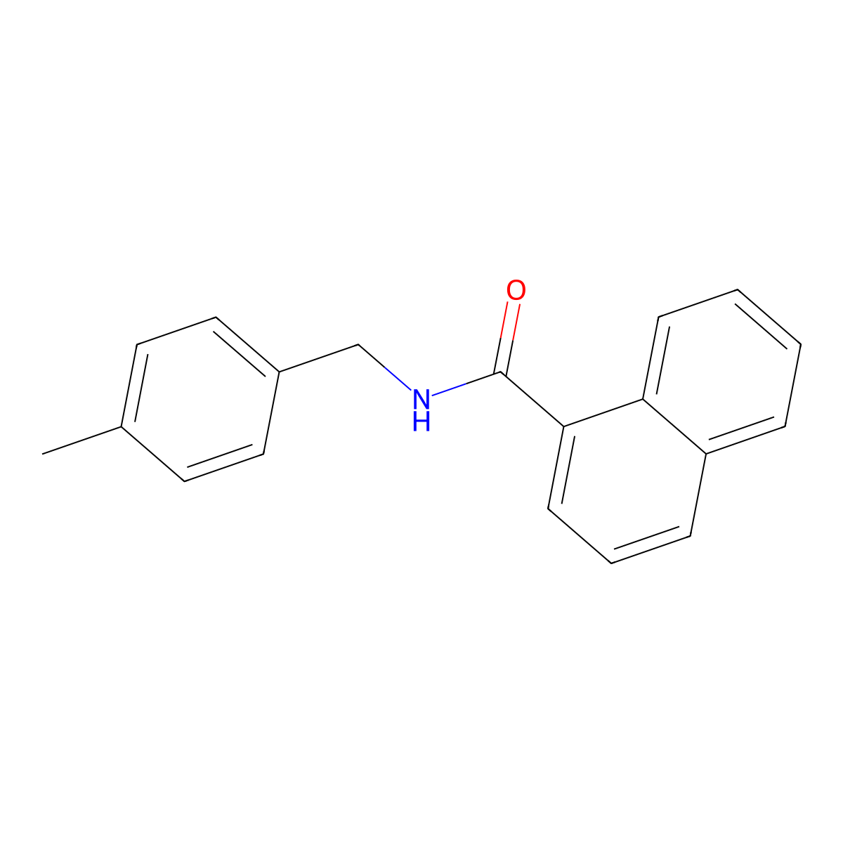 N-(4-methylbenzyl)-1-naphthamide molecular structure, CAS 549482-69-1