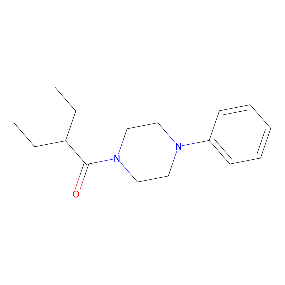 2-Ethyl-1-(4-phenylpiperazin-1-yl)butan-1-one molecular structure, CAS 549484-49-3