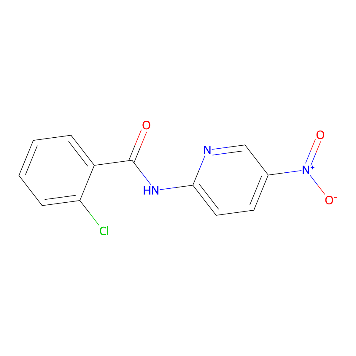 2-chloro-N-(5-nitropyridin-2-yl)benzamide molecular structure, CAS 549484-69-7