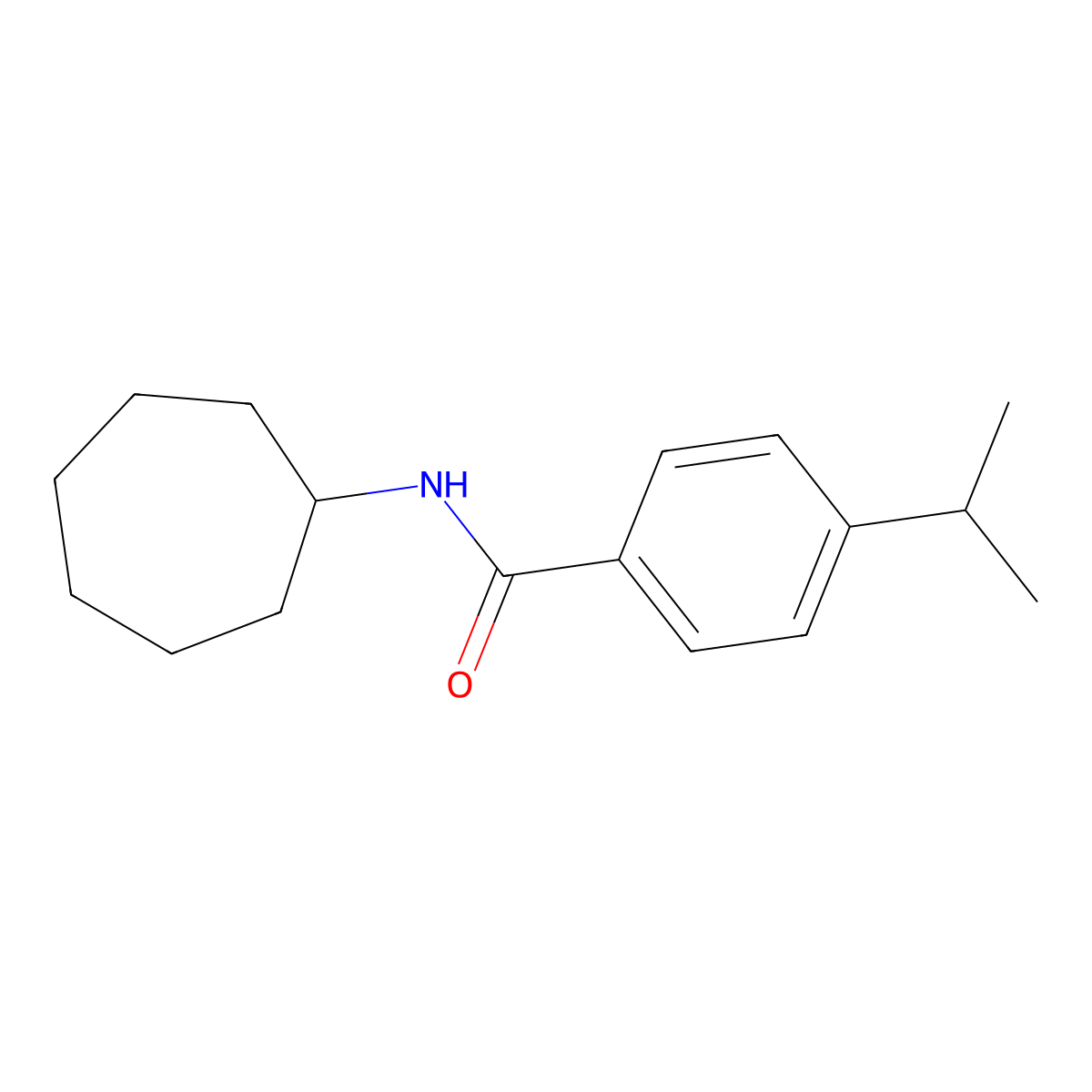 N-Cycloheptyl-4-(propan-2-yl)benzamide molecular structure, CAS 549485-76-9