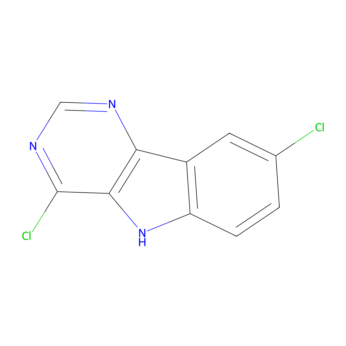 4,8-dichloro-5H-pyrimido[5,4-b]indole molecular structure, CAS 549488-69-9