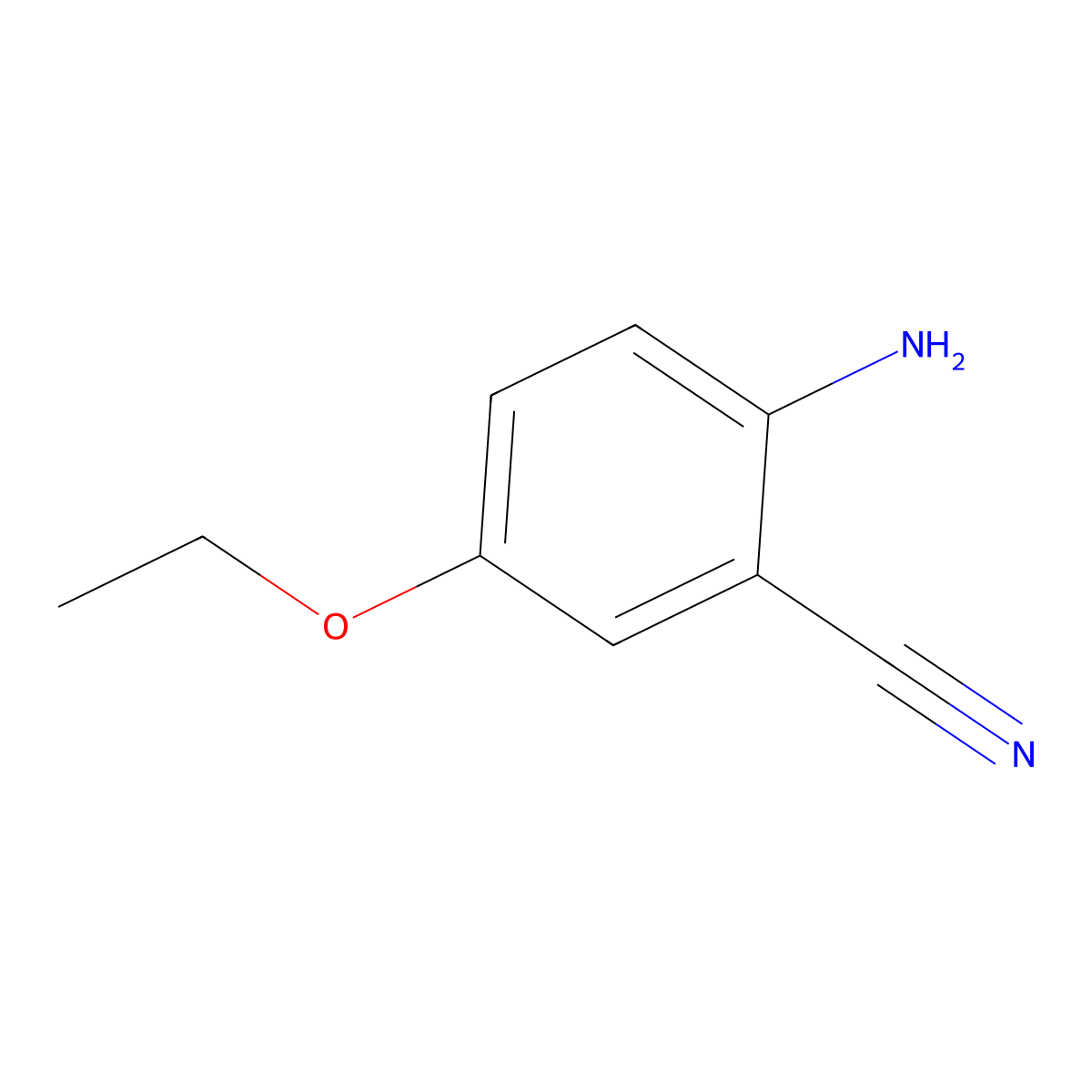 2-Amino-5-ethoxybenzonitrile molecular structure, CAS 549488-78-0
