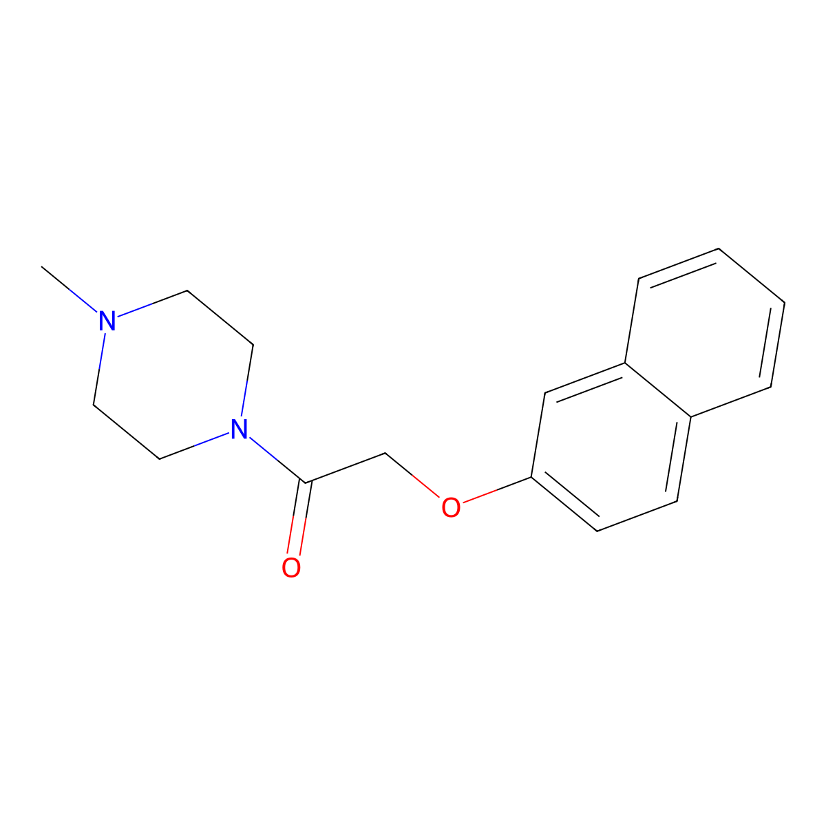 1-(4-Methylpiperazin-1-yl)-2-(naphthalen-2-yloxy)ethanone molecular structure, CAS 549489-79-4