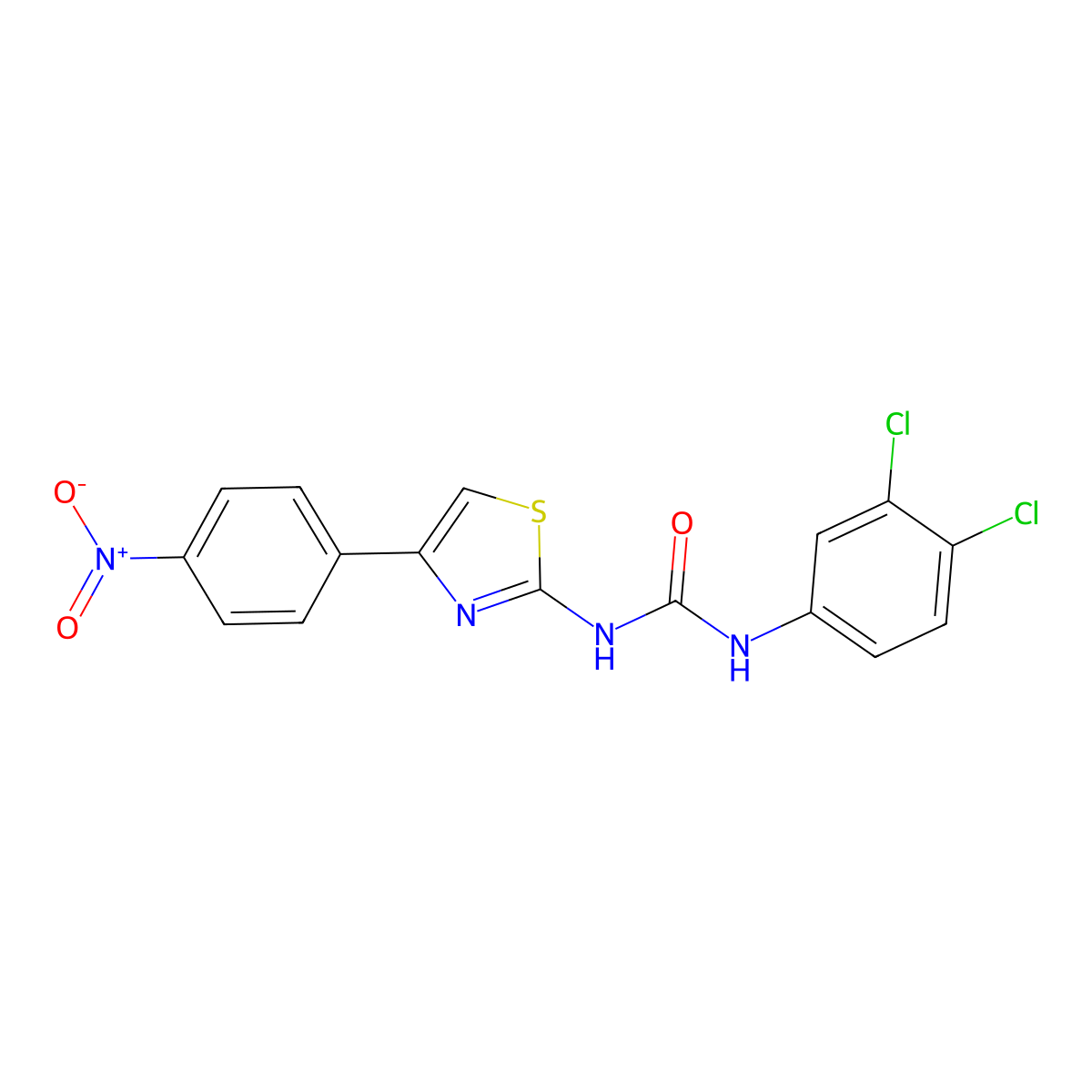 1-(3,4-Dichlorophenyl)-3-[4-(4-nitrophenyl)-1,3-thiazol-2-yl]urea molecular structure, CAS 549489-82-9