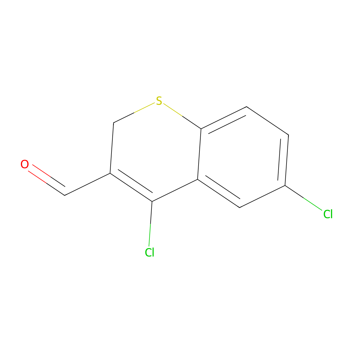 4,6-dichloro-2H-thiochromene-3-carbaldehyde molecular structure, CAS 54949-15-4