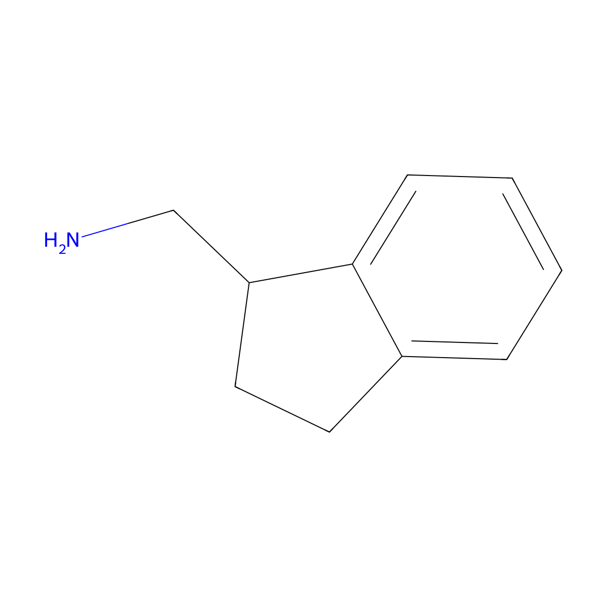 2,3-dihydro-1H-inden-1-ylmethanamine molecular structure, CAS 54949-92-7