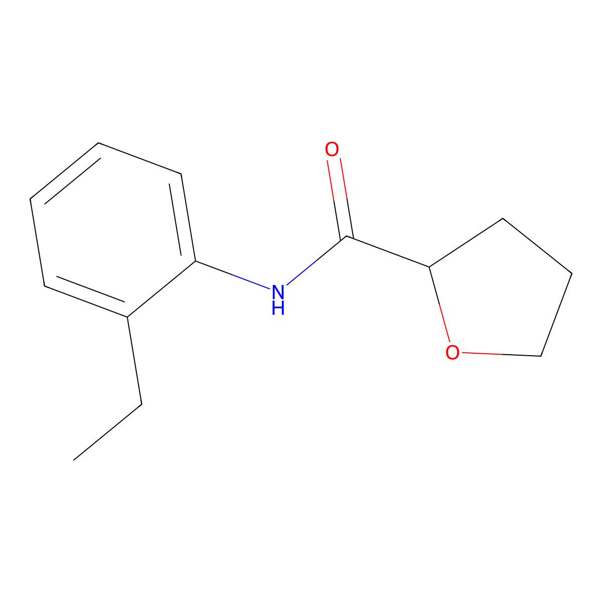 N-(2-ethylphenyl)tetrahydrofuran-2-carboxamide molecular structure, CAS 549492-17-3