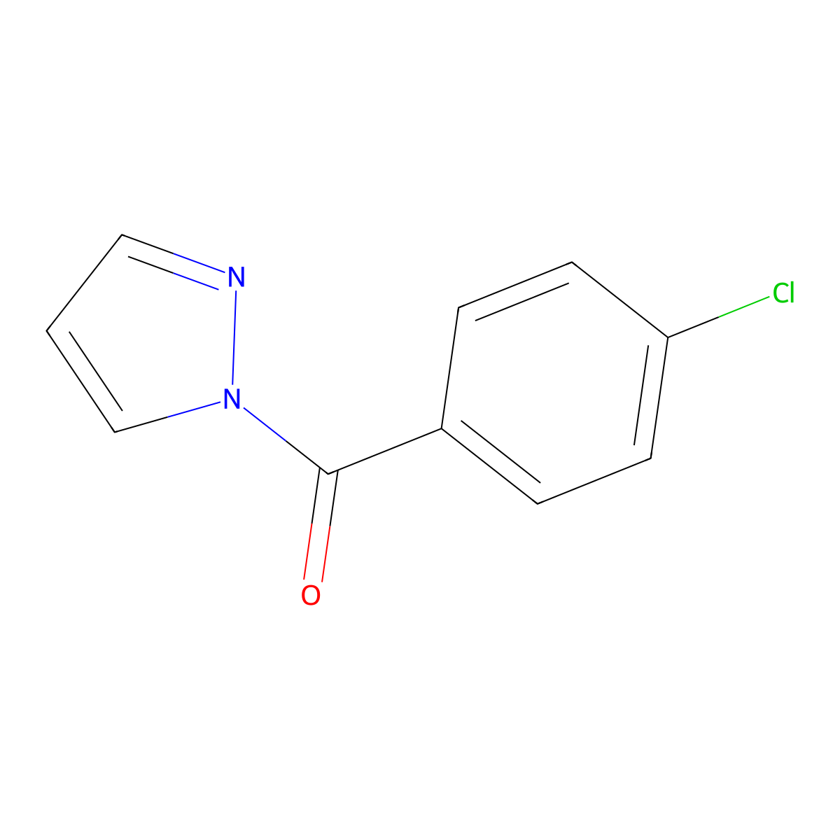 (4-Chlorophenyl)-pyrazol-1-ylmethanone molecular structure, CAS 549492-76-4