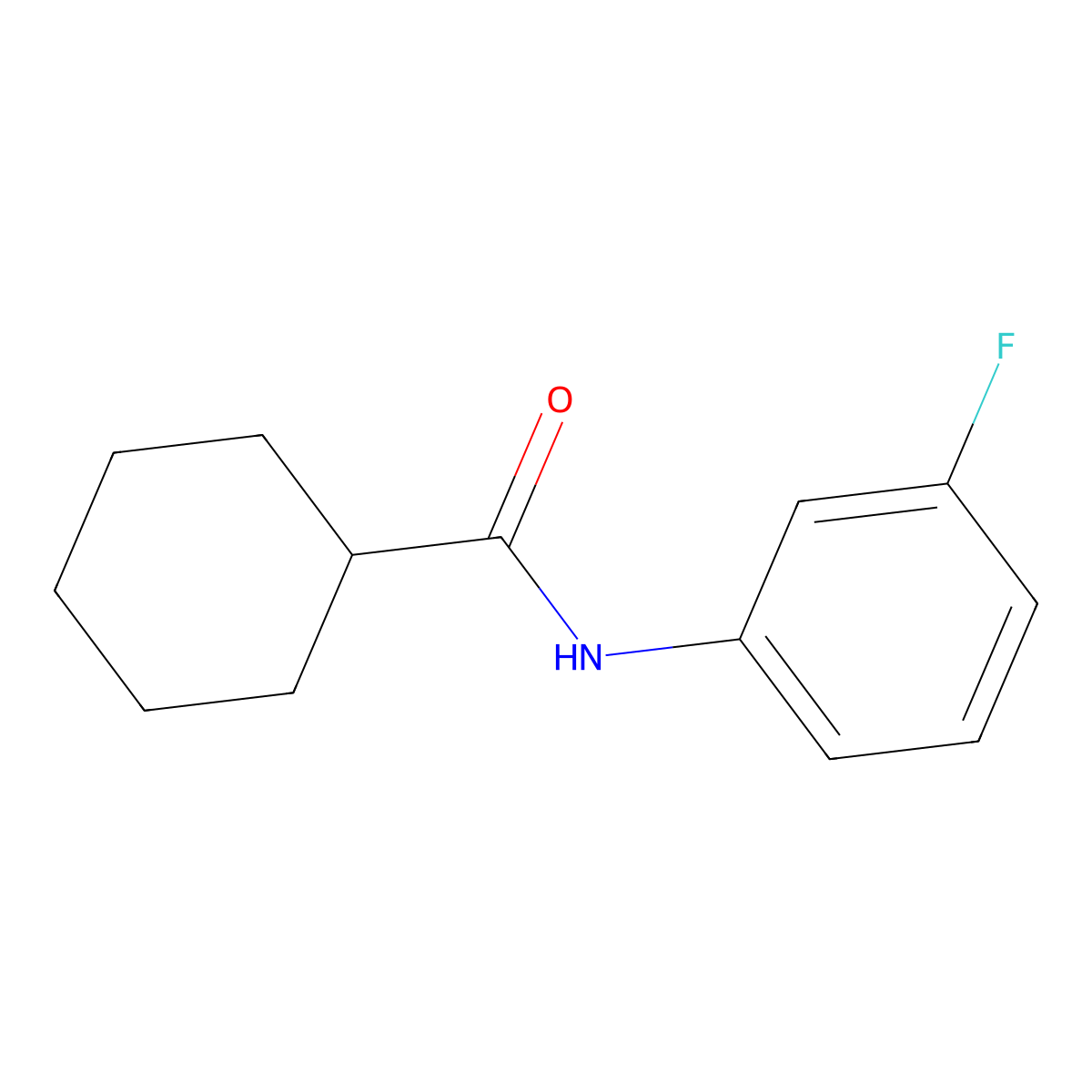 N-(3-fluorophenyl)cyclohexanecarboxamide molecular structure, CAS 549493-22-3