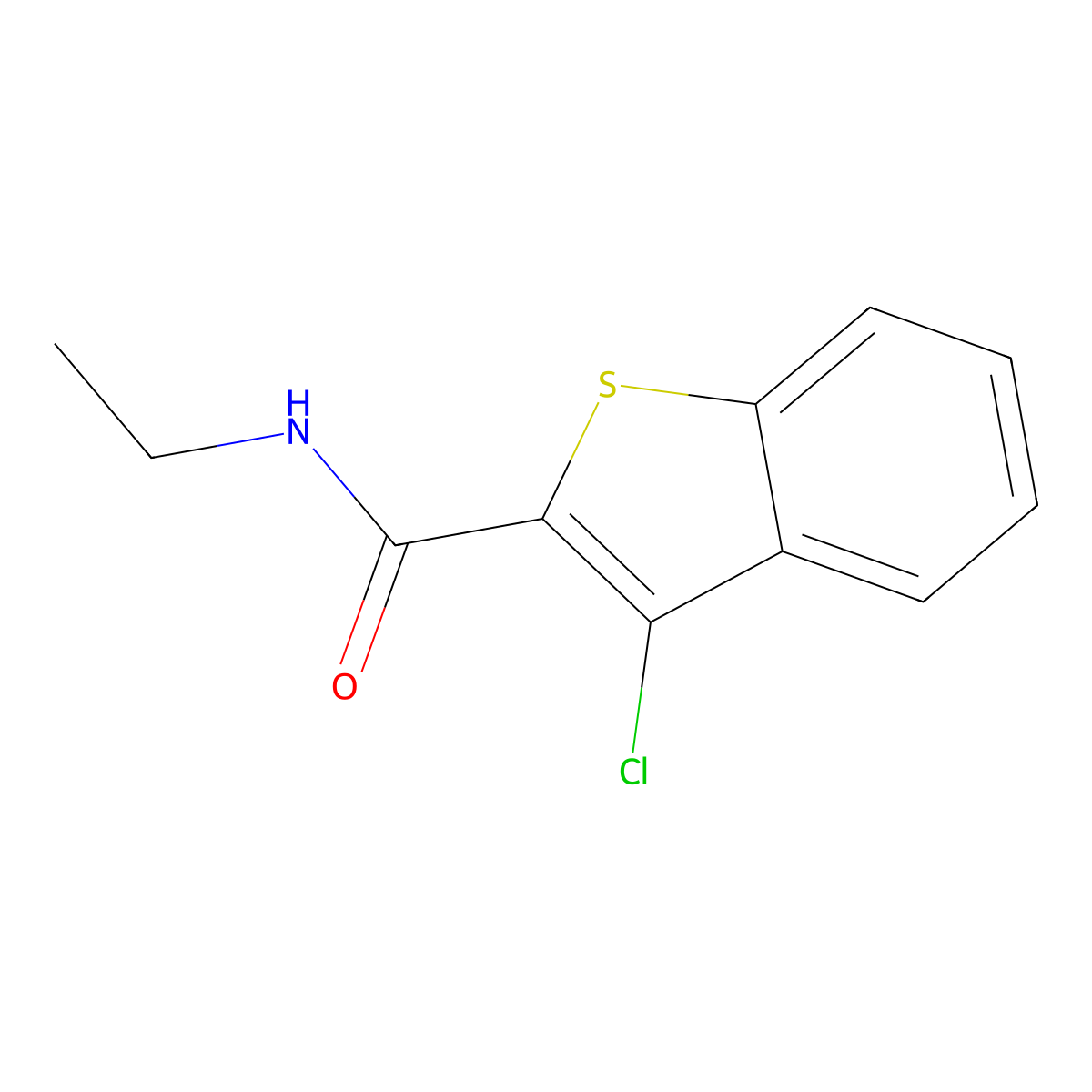 3-chloro-N-ethyl-1-benzothiophene-2-carboxamide molecular structure, CAS 549496-12-0