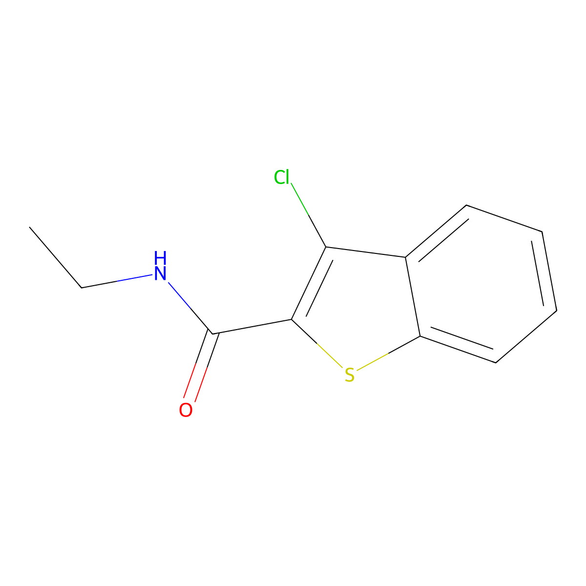 3-chloro-N-ethyl-1-benzothiophene-2-carboxamide molecular structure, CAS 549496-12-0