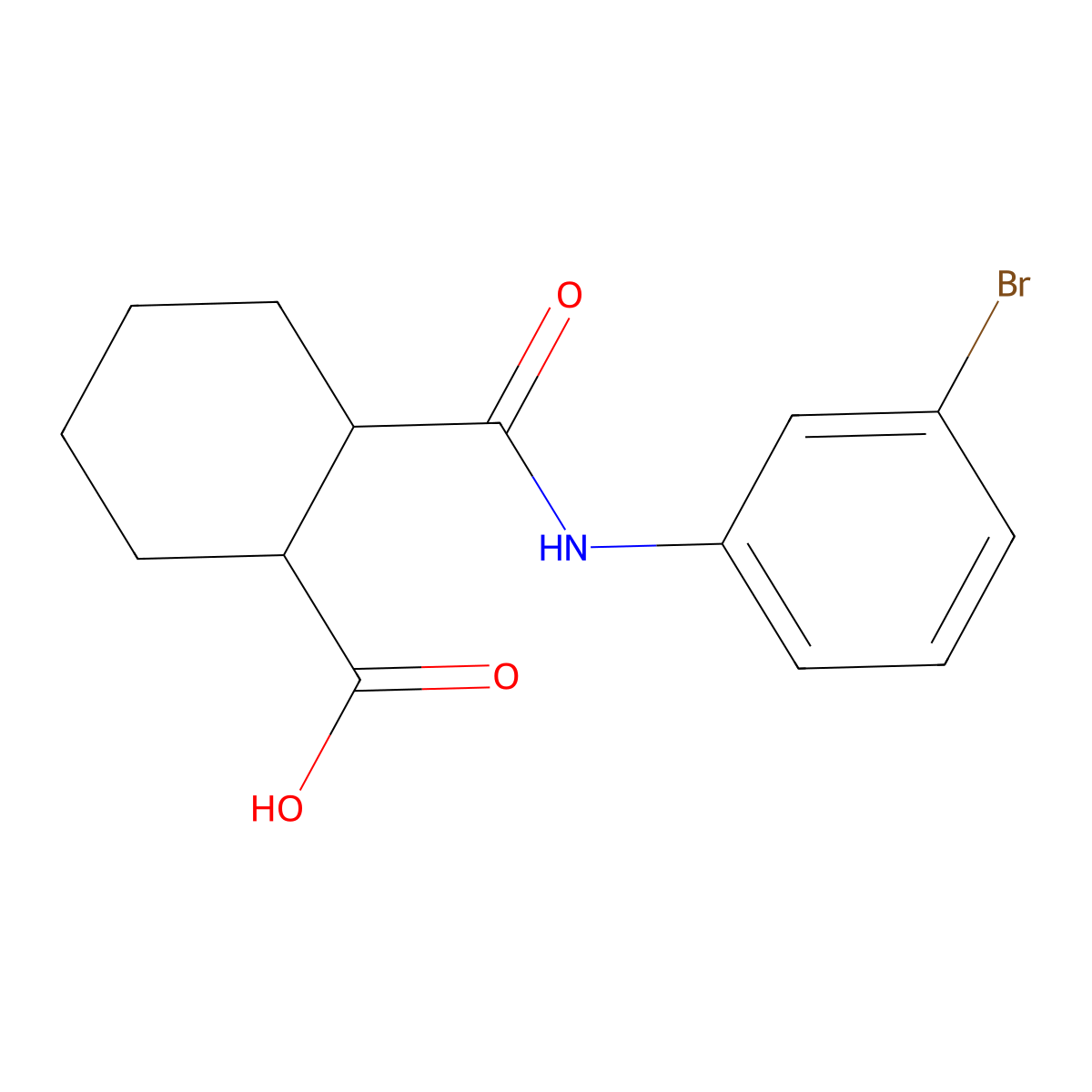2-[(3-bromophenyl)carbamoyl]cyclohexane-1-carboxylic Acid molecular structure, CAS 549499-17-4
