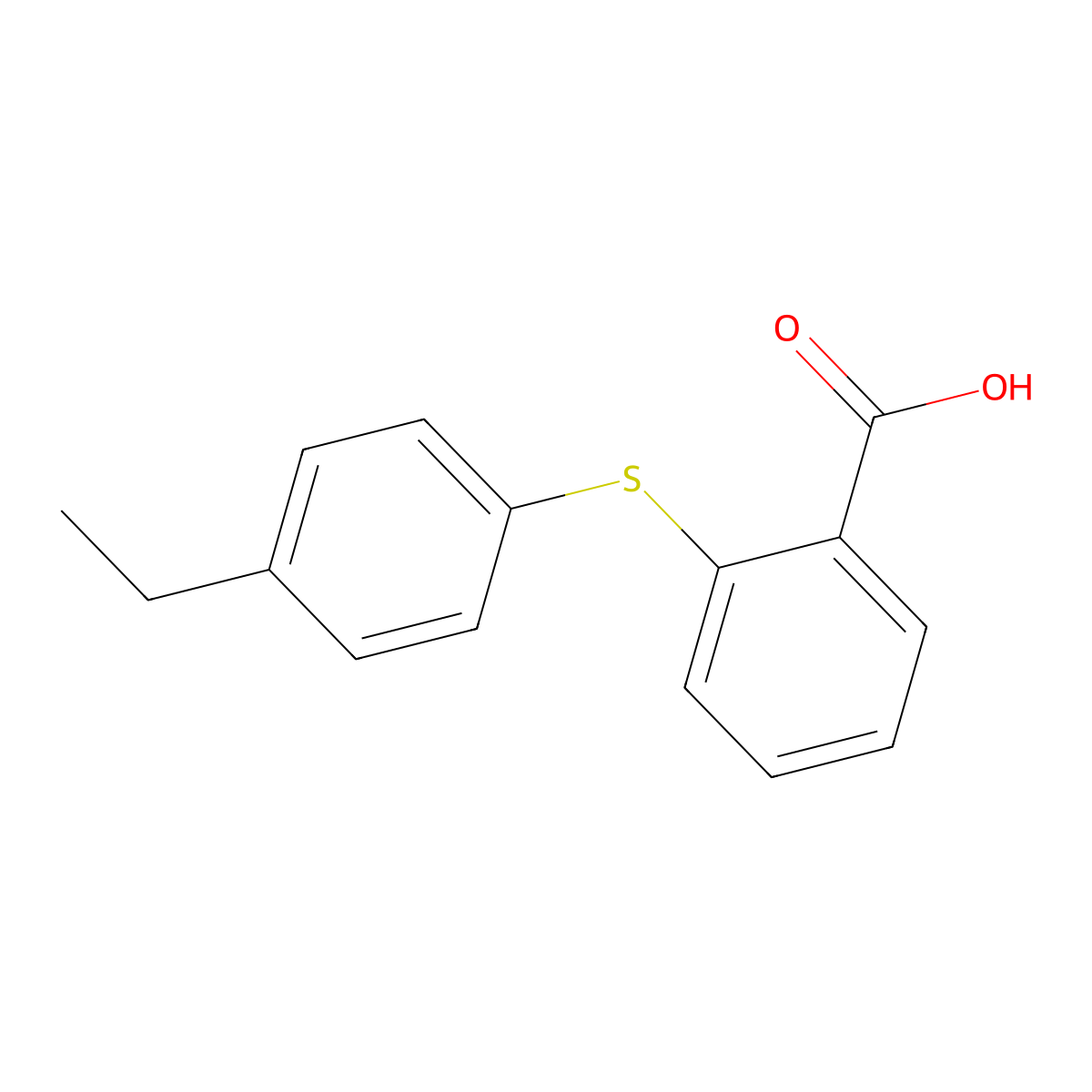 2-[(4-Ethylphenyl)sulfanyl]benzoic acid molecular structure, CAS 5495-76-1
