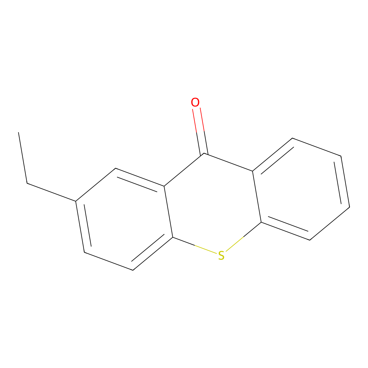 2-Ethylthioxanthen-9-one molecular structure, CAS 5495-83-0