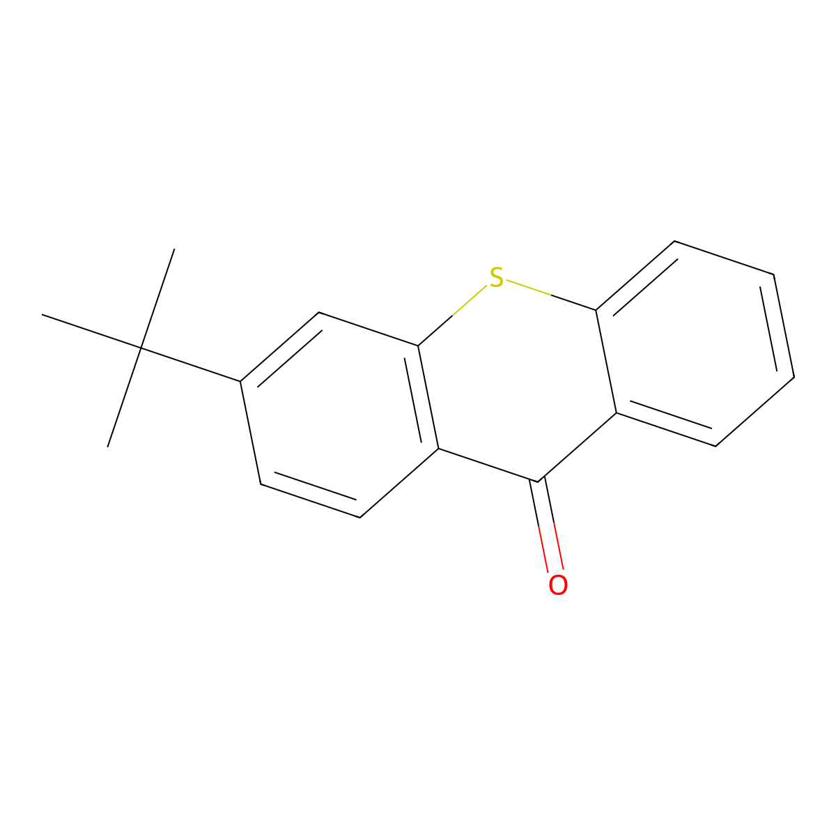 3-Tert-butylthioxanthen-9-one molecular structure, CAS 5495-87-4