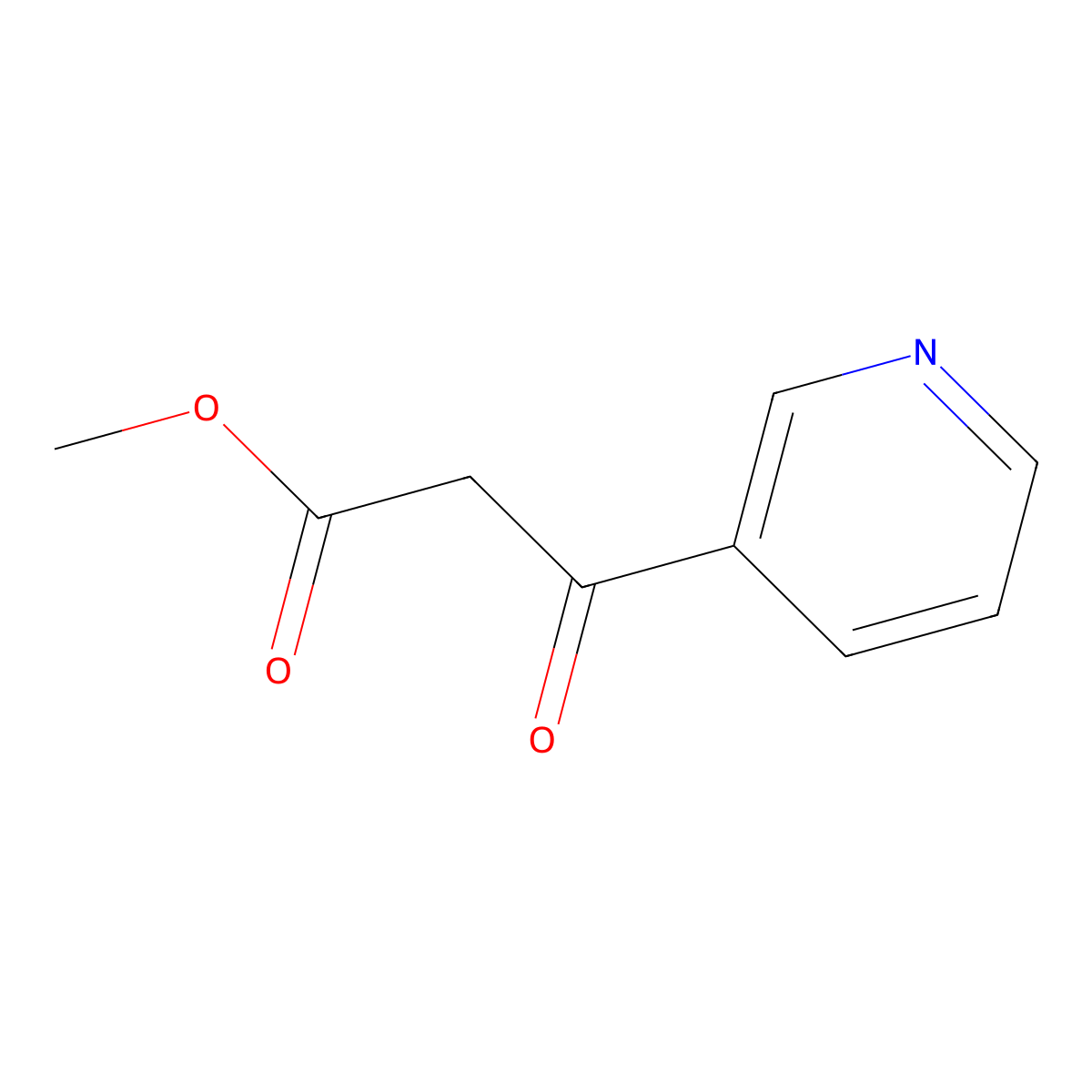 3-Pyridinepropanoic acid, beta-oxo-, methyl ester molecular structure, CAS 54950-20-8