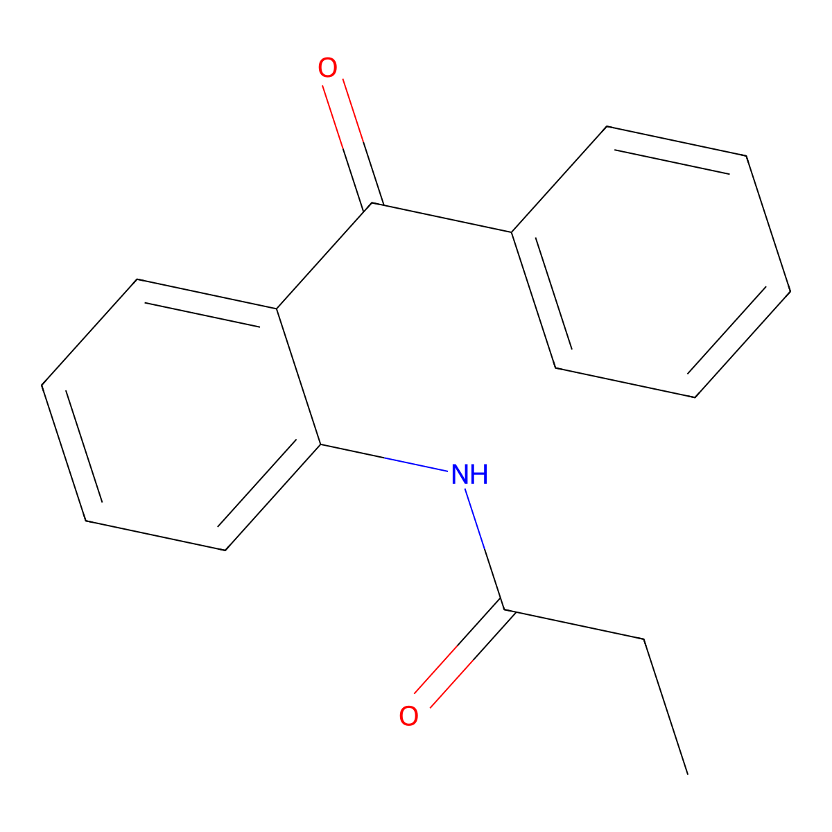 Propanamide, N-(2-benzoylphenyl)- molecular structure, CAS 549500-24-5