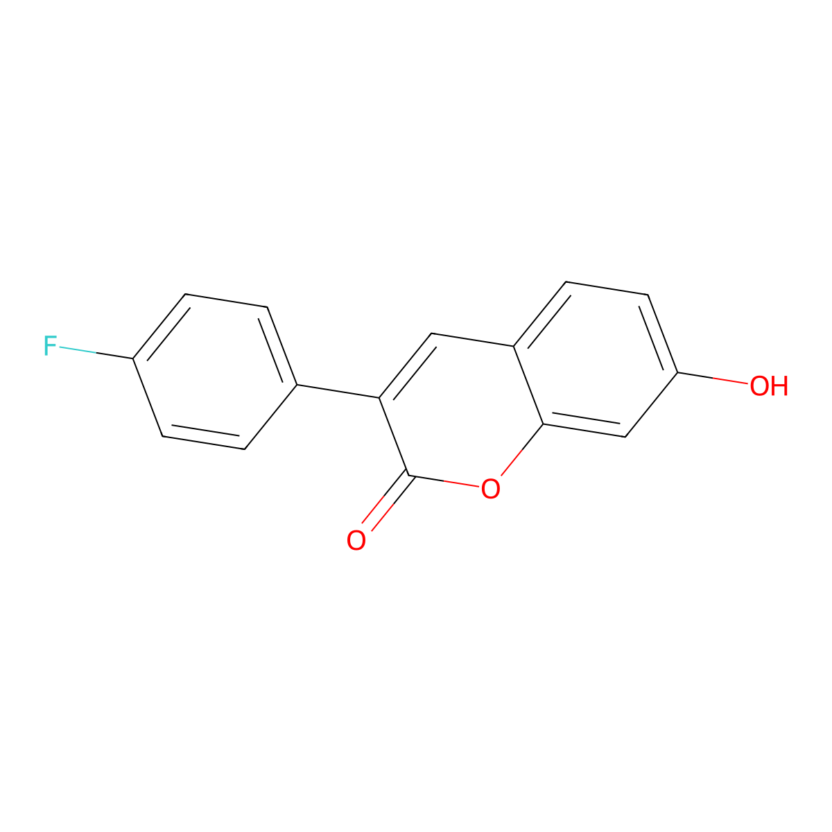 3-(4-fluorophenyl)-7-hydroxy-2H-chromen-2-one molecular structure, CAS 549501-15-7