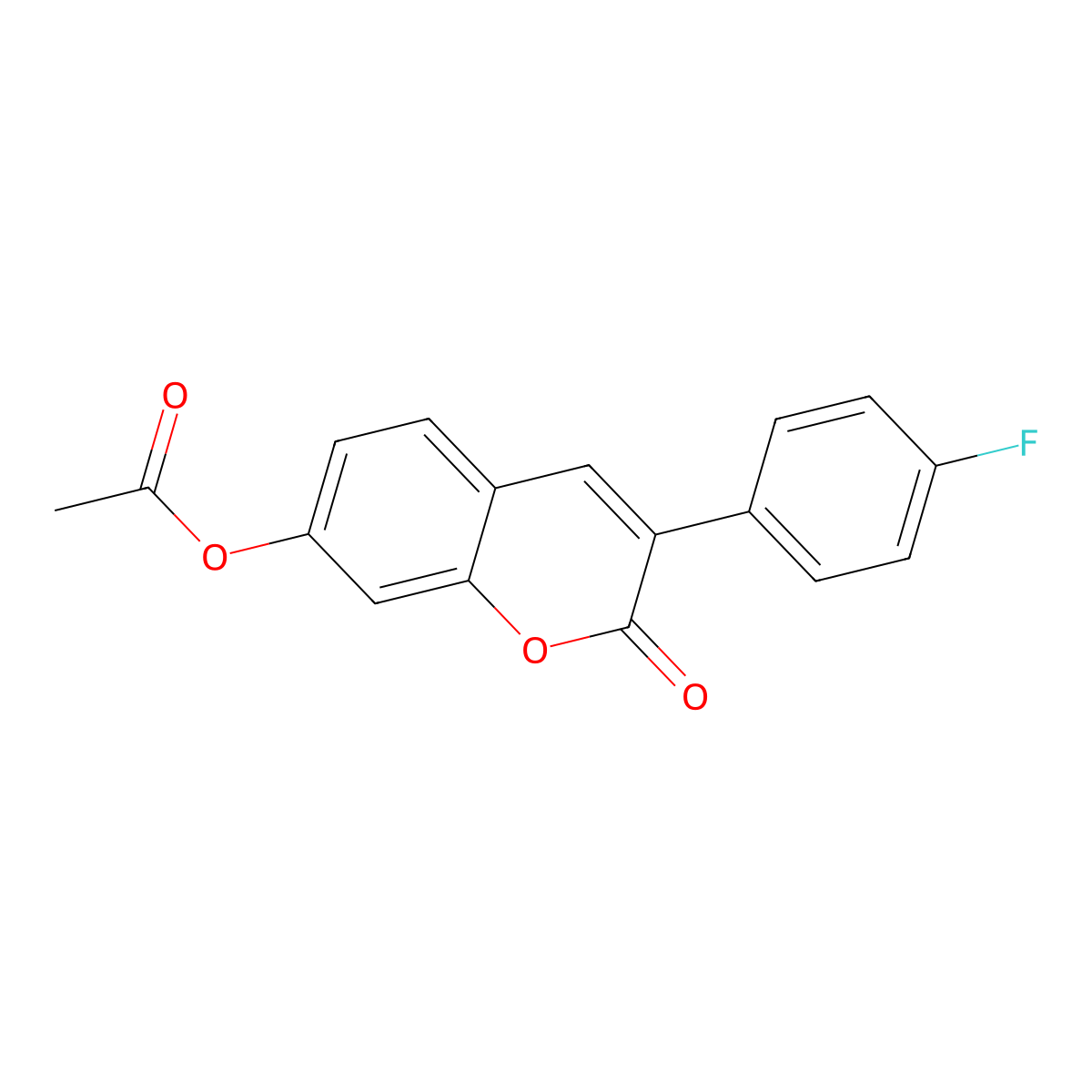7-(Acetyloxy)-3-(4-fluorophenyl)-2H-1-benzopyran-2-one molecular structure, CAS 549501-16-8