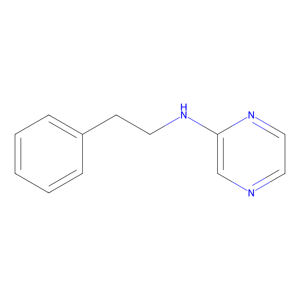 N-phenethyl-2-pyrazinamine molecular structure, CAS 549503-21-1