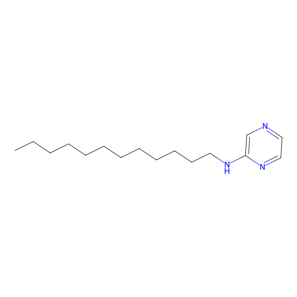 N-dodecyl-2-pyrazinamine molecular structure, CAS 549503-23-3