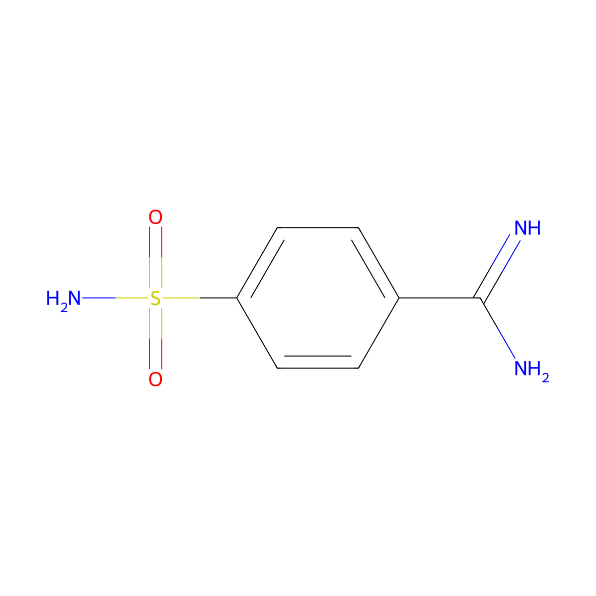 4-Sulfamoylbenzimidamide molecular structure, CAS 54951-45-0