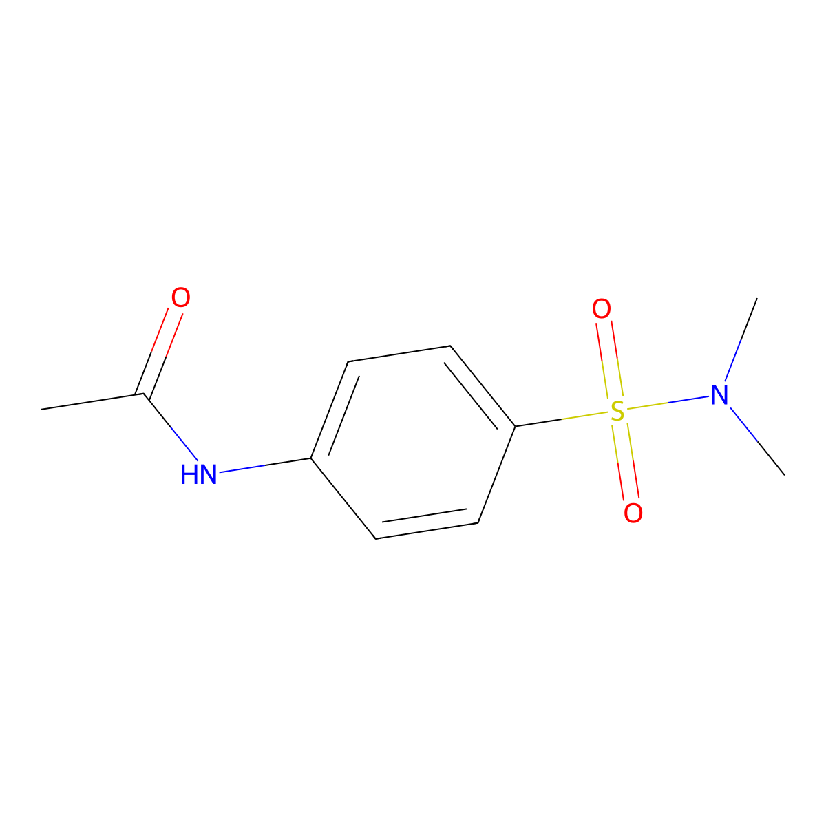 Acetamide, N-[4-[(dimethylamino)sulfonyl]phenyl]- molecular structure, CAS 54951-54-1