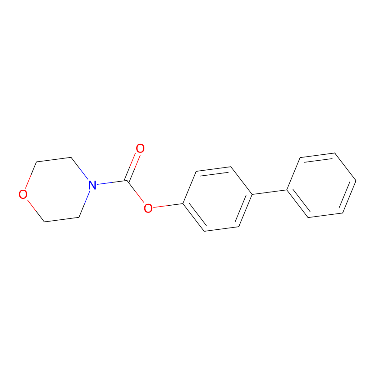 (4-Phenylphenyl) morpholine-4-carboxylate molecular structure, CAS 549512-93-8