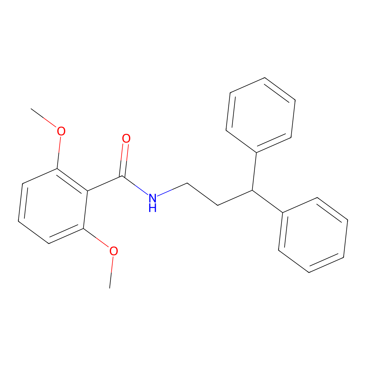 N-(3,3-diphenylpropyl)-2,6-dimethoxybenzamide molecular structure, CAS 549516-68-9