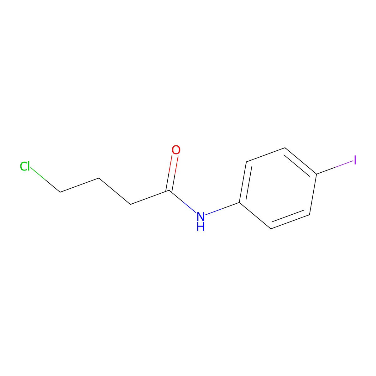4-chloro-N-(4-iodophenyl)butanamide molecular structure, CAS 549517-17-1