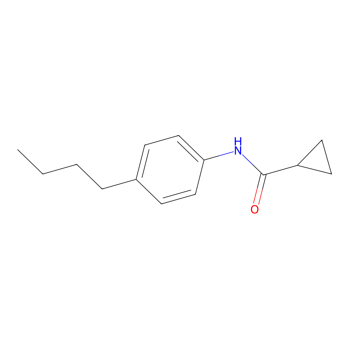 N-(4-butylphenyl)cyclopropanecarboxamide molecular structure, CAS 549517-43-3