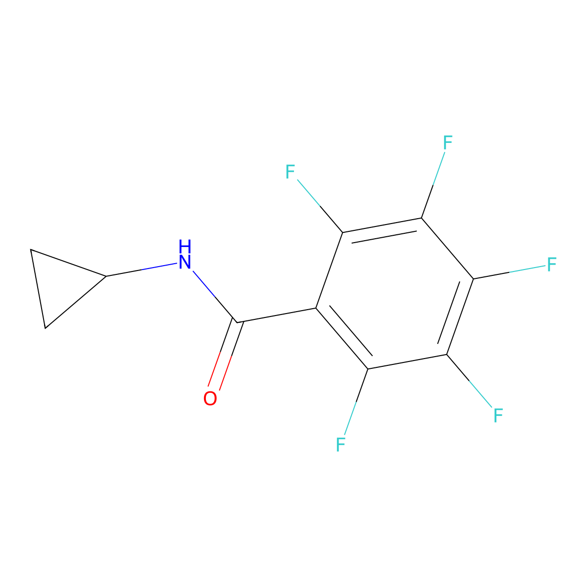 N-cyclopropyl-2,3,4,5,6-pentafluorobenzamide molecular structure, CAS 549518-28-7