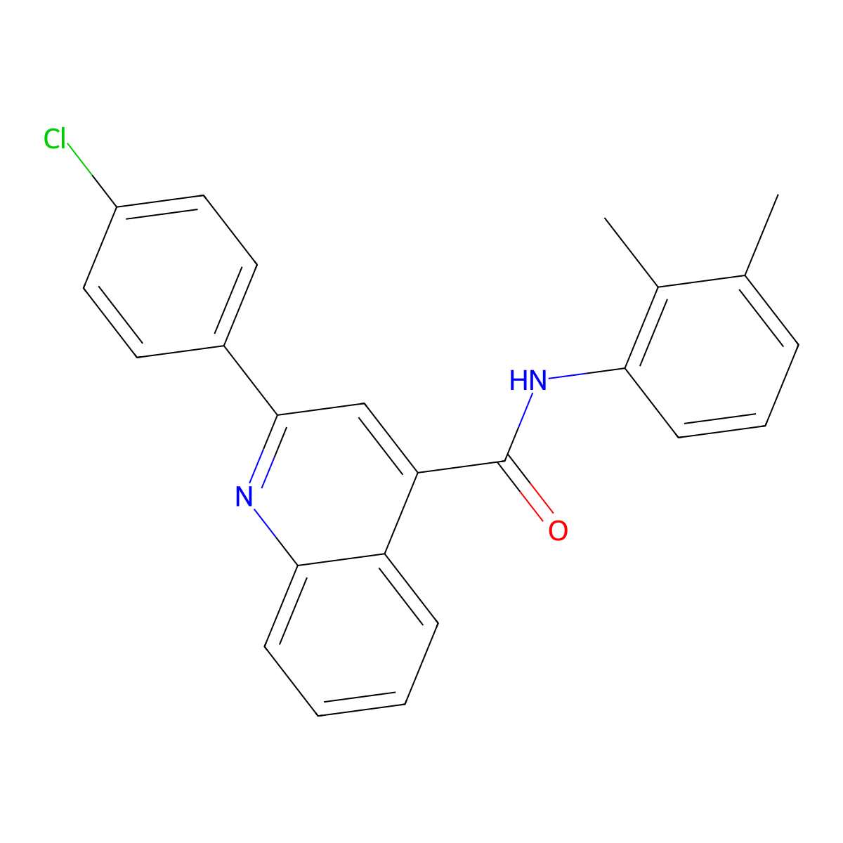 2-(4-chlorophenyl)-N-(2,3-dimethylphenyl)quinoline-4-carboxamide molecular structure, CAS 549518-77-6