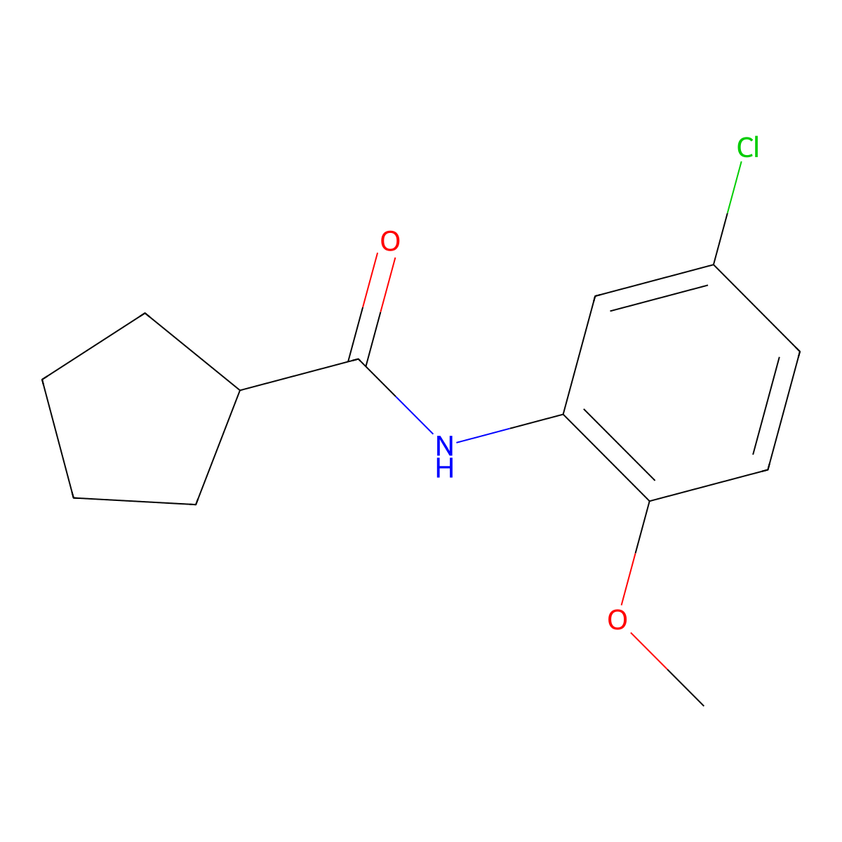 N-(5-chloro-2-methoxyphenyl)cyclopentanecarboxamide molecular structure, CAS 549519-92-8