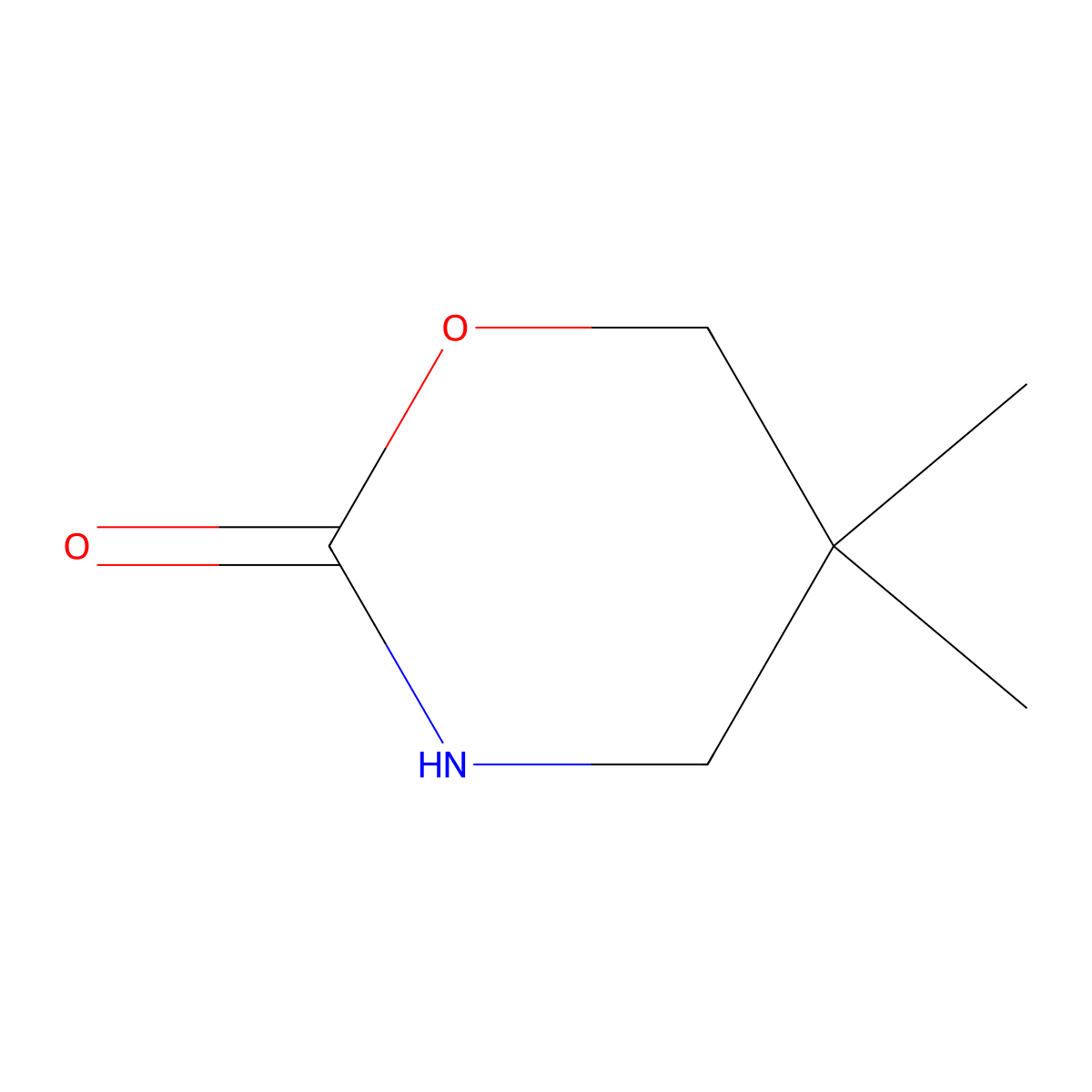 Tetrahydro-5,5-dimethyl-2H-1,3-oxazin-2-one molecular structure, CAS 54953-79-6