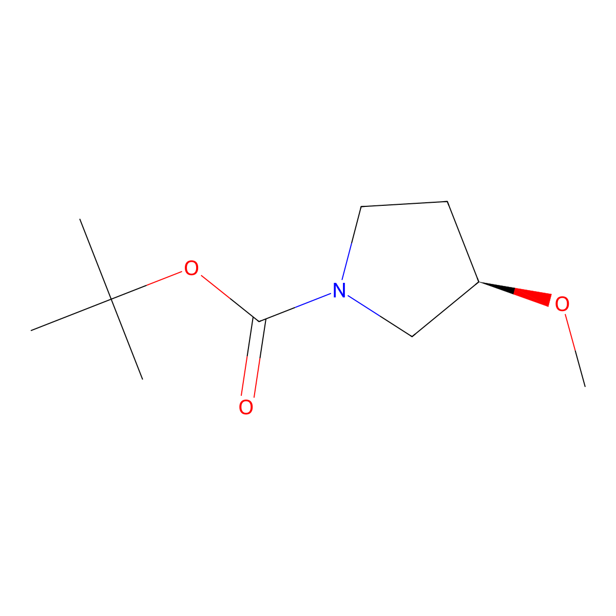 (R)-tert-Butyl 3-methoxypyrrolidine-1-carboxylate molecular structure, CAS 549532-08-3