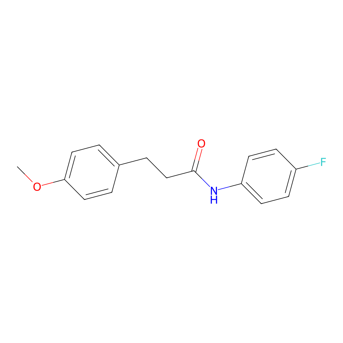 N-(4-fluorophenyl)-3-(4-methoxyphenyl)propanamide molecular structure, CAS 549536-28-9